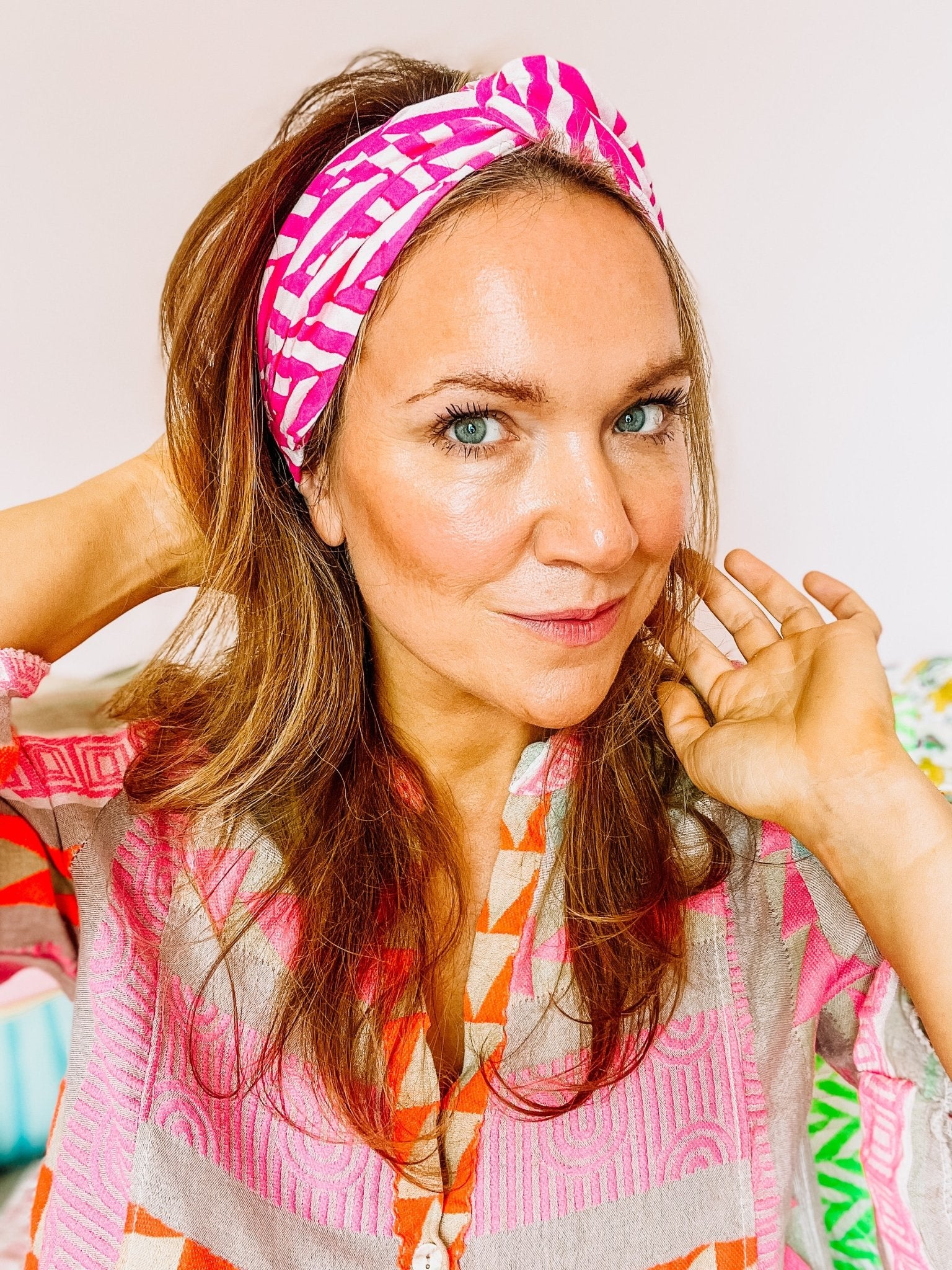 Handmade Block Print Headband | Top Knot - Bombaby