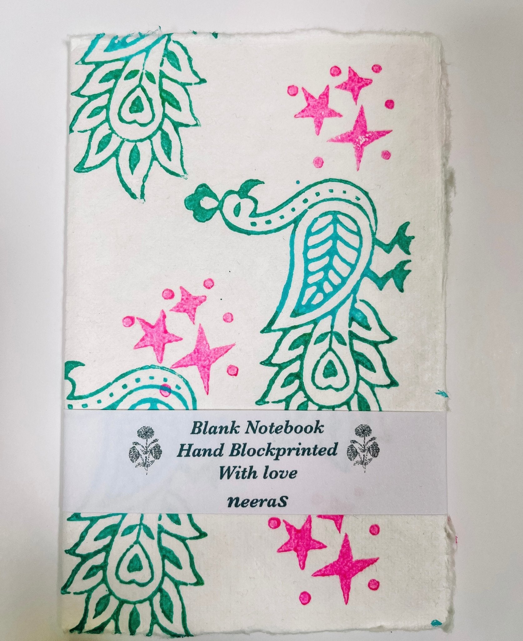 Handmade Block Print Notebook - Bombaby