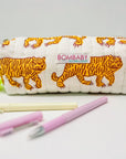 Handmade Quilted Pencil Case - Indian Tiger - Bombaby