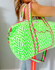 Handmade Quilted Weekend Bag | Neon 🌈 - Bombaby