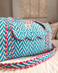 Large Quilted Weekend Bag | Blue - Bombaby