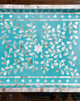 Mother of Pearl Inlay Tray | Turquoise - Bombaby