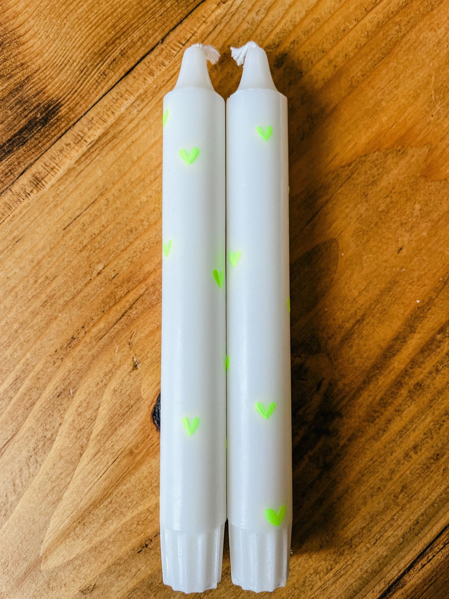 Neon Hearts | Hand Painted Candles - Bombaby