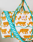 Quilted Large Weekend Bag - Indian Tiger - Bombaby