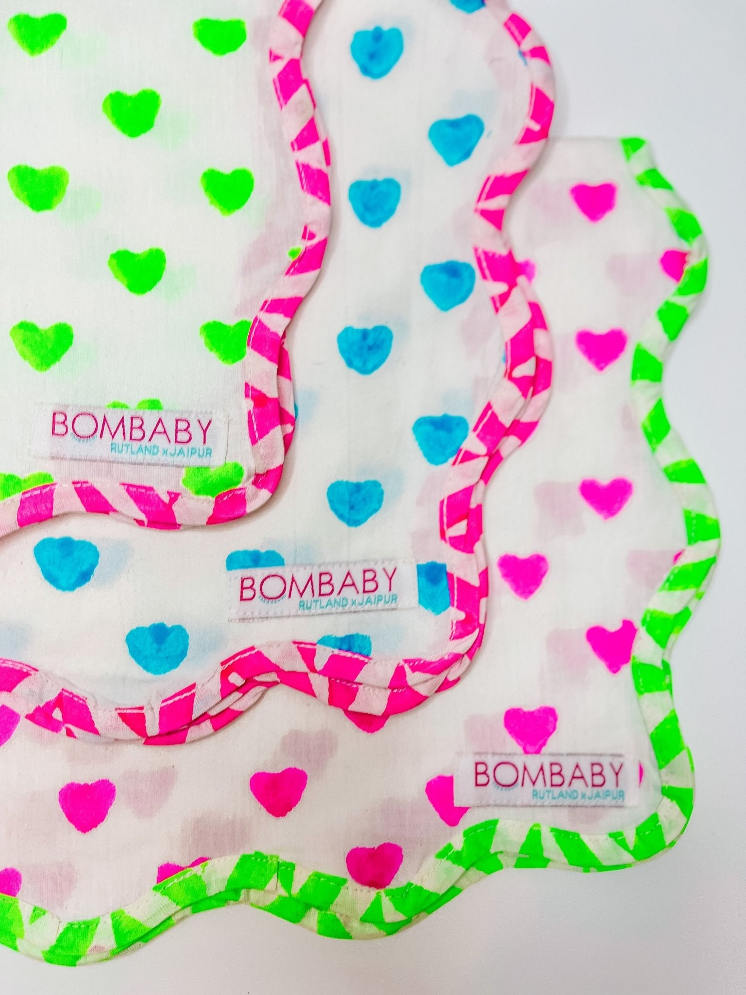 Scallop Block Print Napkins - Bombaby